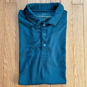 Mizzen+Main Men’s Short Sleeve Performance Polo Phil Mickelson Large Green Solid